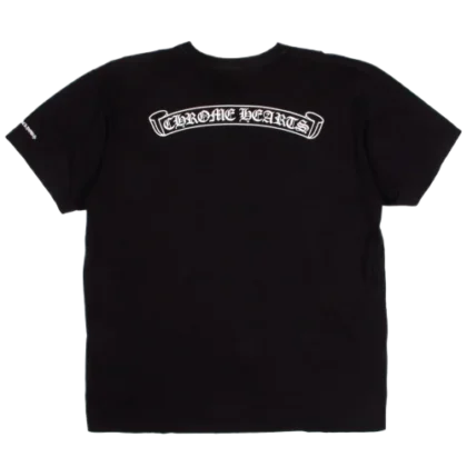 Chrome Hearts Black Scroll Logo Pocket T-Shirt