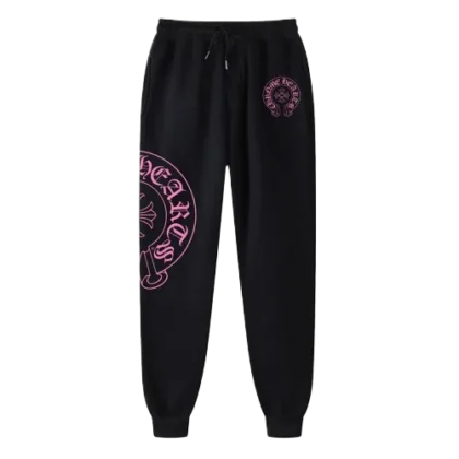 Chrome Hearts Pink Horse Shoe Sweatpants/Joggers