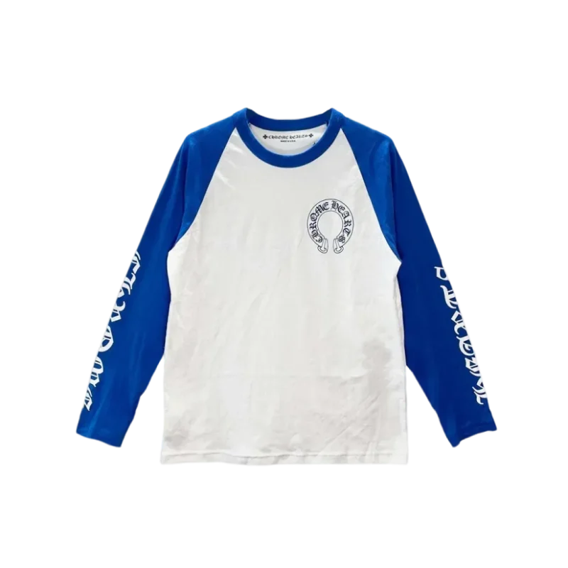 CH Horseshoe Logo Blue White Long Sleeve T-Shirt