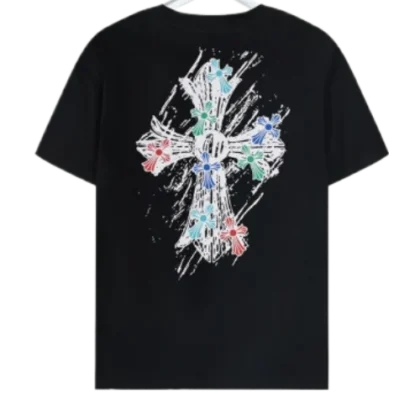 Chrome Hearts Multicolor Logo Black T-Shirt