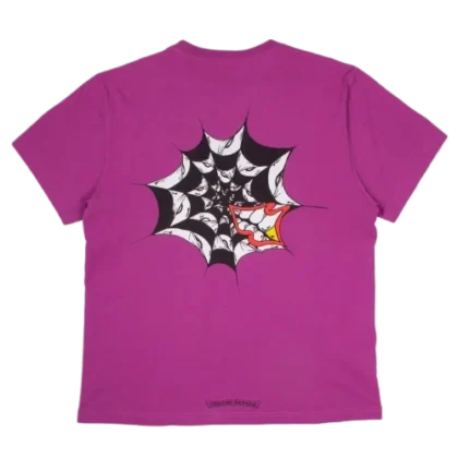 Chrome Hearts Matty Boy Purple Spider Web T-Shirt