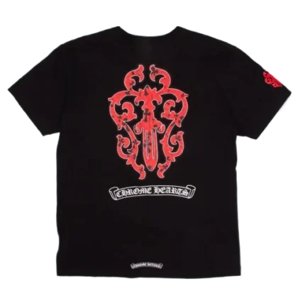 Chrome Hearts Red Dagger Pocket T-Shirt