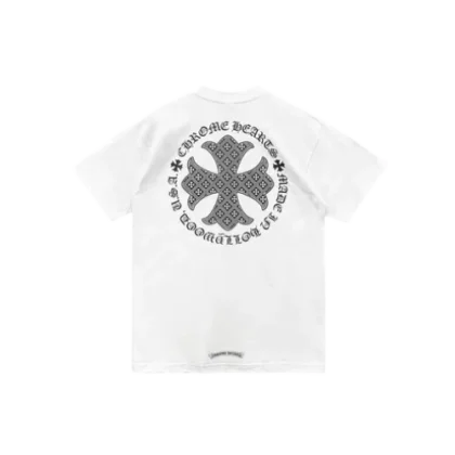 White Cross Script Logo Short Sleeve Tee