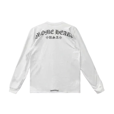 White USA Script Long Sleeve Tee